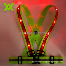 Red Flashing Led Safety Vest High Visibility Reflective Jogging Vest Running Vest For Women